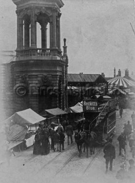 Horse-drawn Tram with Corn Exchange